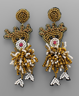 Rudolph Earrings Brown