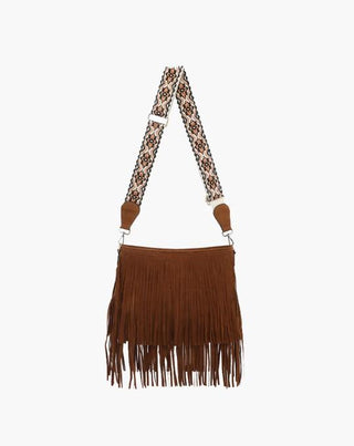 Sadie Fringe Crossbody- Brown