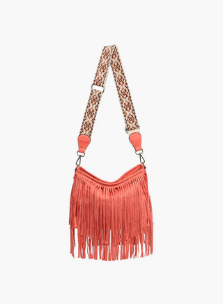 Sadie Fringe Crossbody- Orange