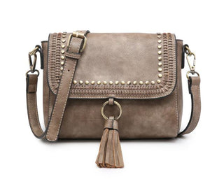 Sage Crossbody- Grommet Detail Clay
