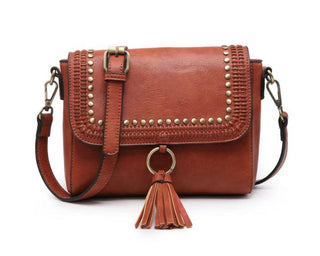 Sage Crossbody- Grommet Detail Rust