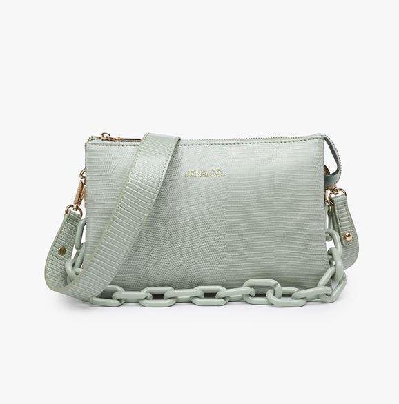 Sage Lizard Izzy Crossbody