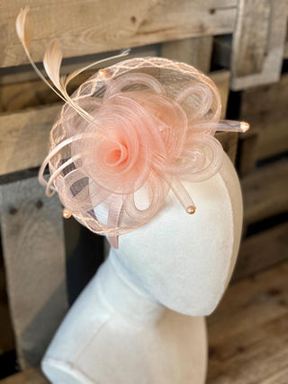 Salmon Rosette Fascinator