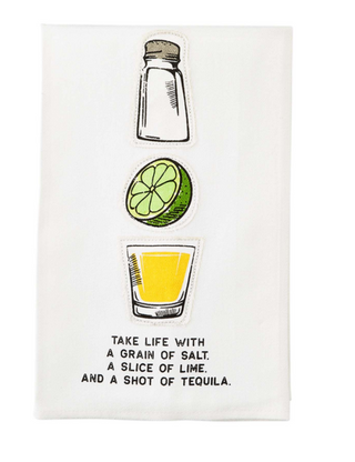 Salt & Lime Appliqued Towel