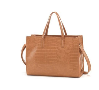 Sandra Crocodile Purse Camel