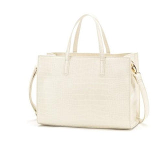 Sandra Crocodile Purse Ivory