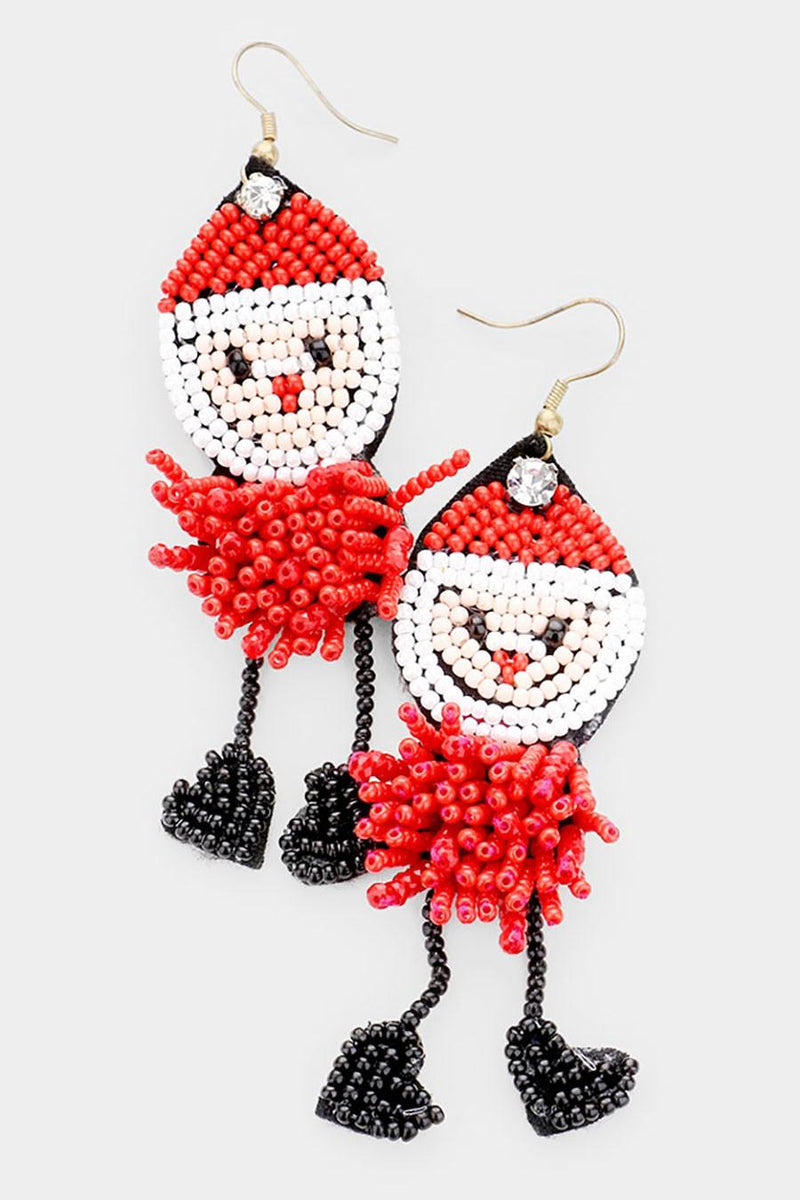 Santa Beaded Earrings