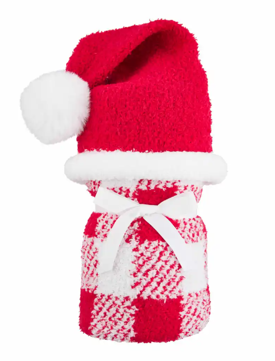 Santa Blanket & Hat Set