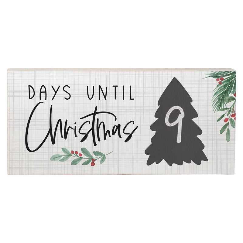 Days Until Christmas Chalk Sign