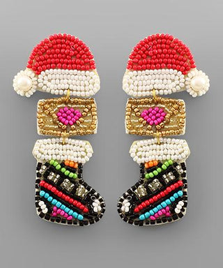 Santa Hat & Stocking Earring R