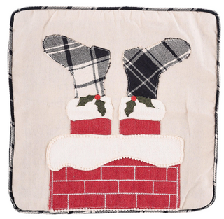 Santa In Chimney Pillow