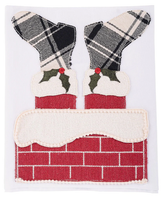 Santa In Chimney Tea Towel