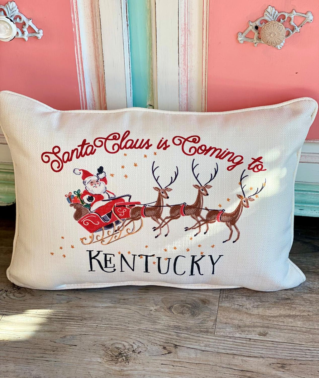 Santa Is Coming To KY Pillow