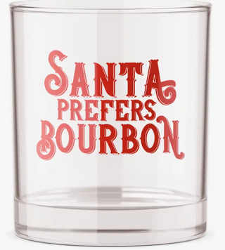 Santa Prefers Bourbon Glass