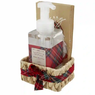 Santa Tartan Soap Napkin Set