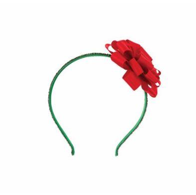 Satin Bow Holiday Headband