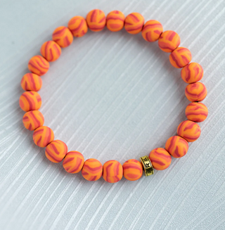 Coral Disco Stack Bracelet