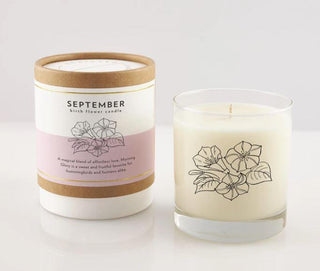 September Birth Flower Candle