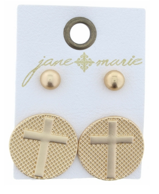 Set of 2: Gold Ball & Large Cross
