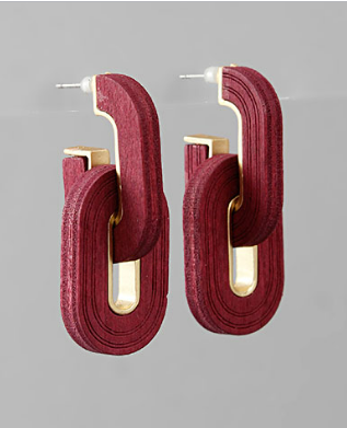Sherry Earrings Burgundy