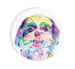 Shih Tzu Tounge Car Coaster