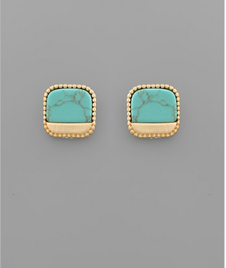 Sierra Stone Studs Turquoise