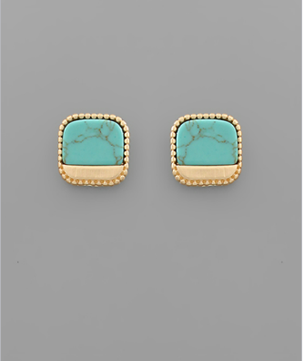 Sierra Stone Studs Turquoise