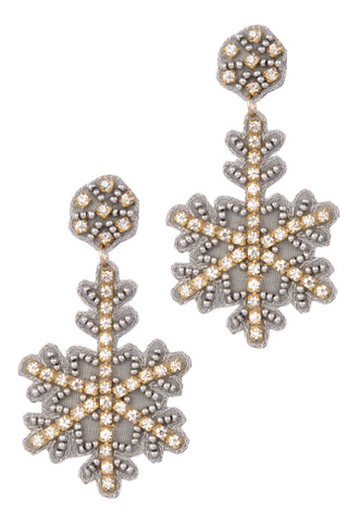 Silver/Gold Snowfake Earring