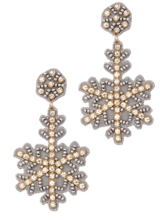 Silver/Gold Snowflake Earrings