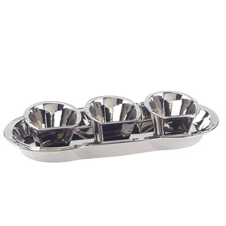Silver 3D Horseshoe Tray Set