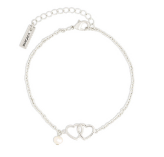 Silver Double Heart Bracelet