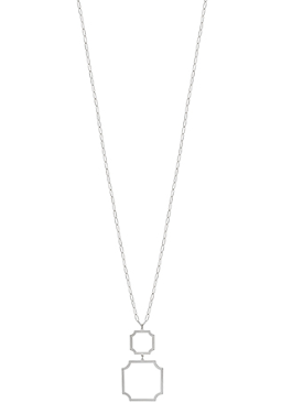 Silver Double Octagon Necklace