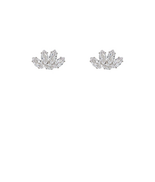 Silver Marquise Stud