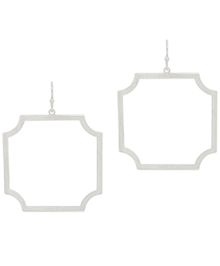 Silver Octagon Earring