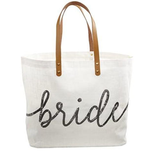 Silver Sequin Bride Tote