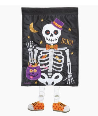 Skeleton Leg Garden Flag