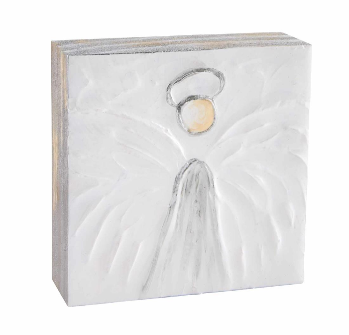 Small Angel Block Plaque