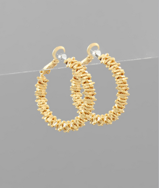 Small Gold Textured Hoop
