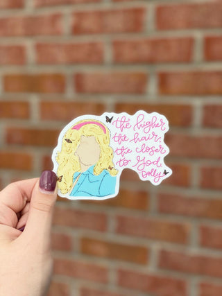 Small Higher the Hair Sticker