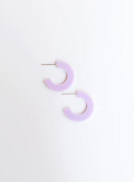 Small Lilac Acrylic Hoop