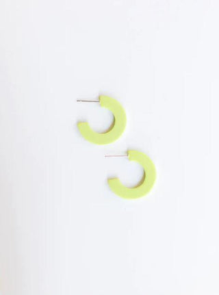 Small Lime Acrylic Hoop