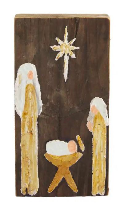 Small Nativity Reclaimed Plaque