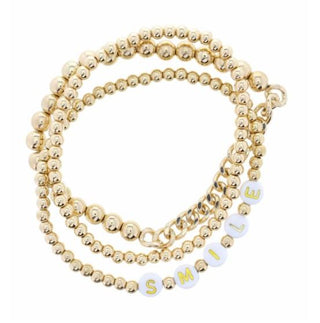 Smile Gold Beaded Bracelet