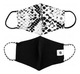 Snakeskin/Black Pom Face Mask