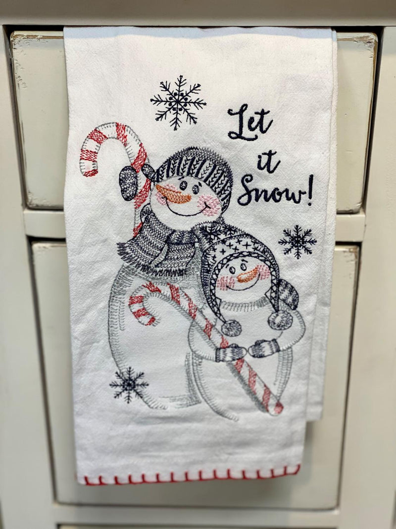 Snow Days Embroidery Towel