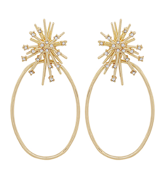 Snowflake Earrings Gold