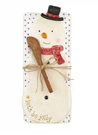 Snowman Butter Dish Set