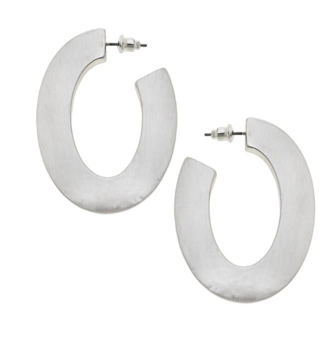 Solange Silver Hoop