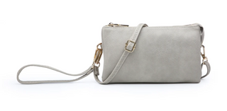 Solid Wristlet Crossbody Lt. Grey