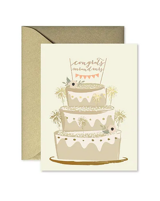 Sparkler Cake Wedding Card